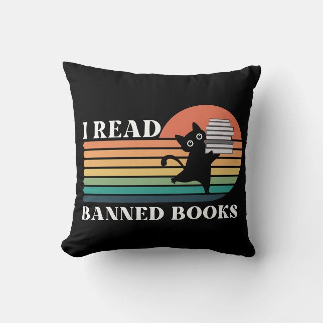 I Read Banned Books Reading Lover's  Cushion (Front)