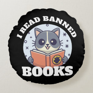 I read banned books round cushion