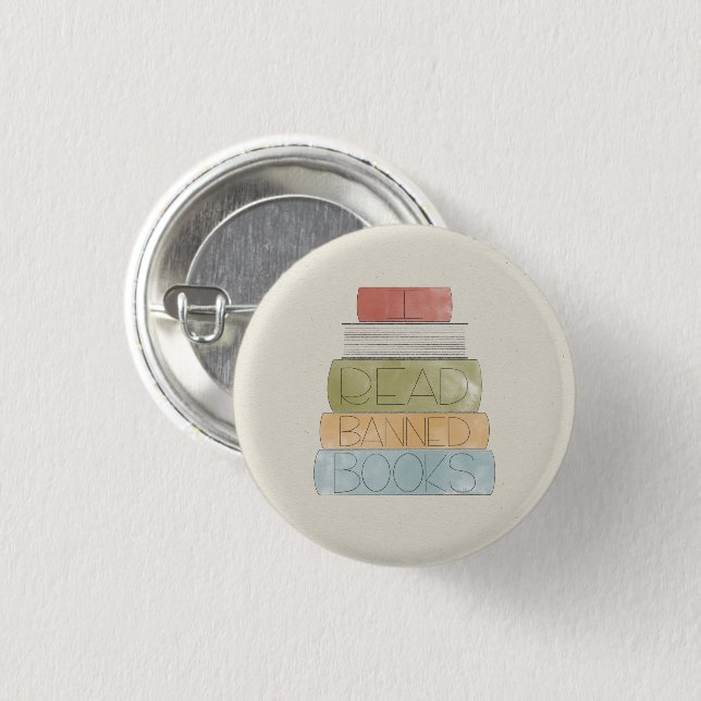I Read Banned Books  Sticker Button (Front & Back)