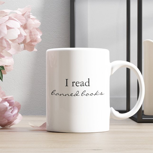 I read banned books Two-Tone coffee mug (Creator Uploaded)