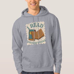 i read banned books vintage books lover hoodie
