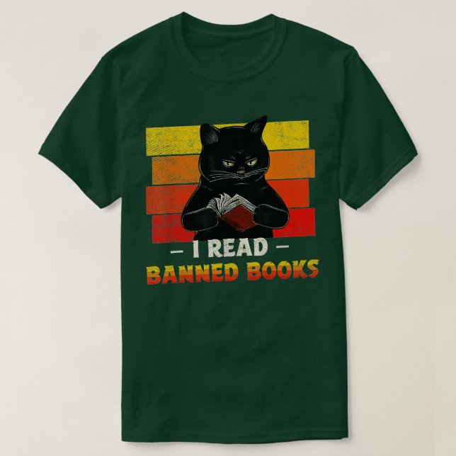 I Read Banned Books Week Librarian Freadom Reader  T-Shirt (Design Front)