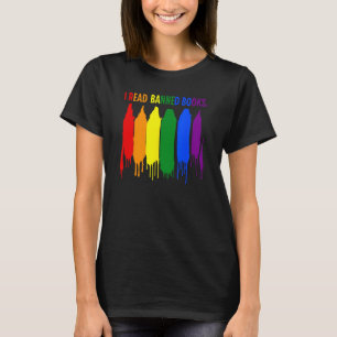 I Read Banned Books Week Rainbow LGBT Book  Teache T-Shirt
