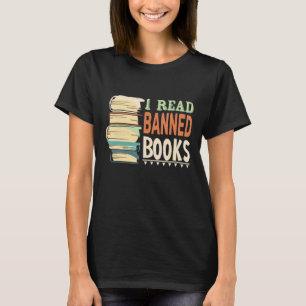 I Read Banned Books With Book And Bookworm And Rea T-Shirt