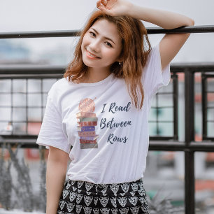 I Read Between Rows Crochet Knitting Book Lover Tri-Blend Shirt