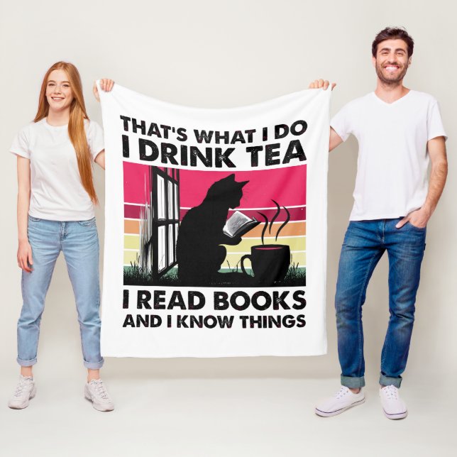 I read books and I know things Fleece Blanket (In Situ)