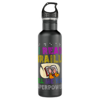 I Read Braille Visually Impaired Awareness 710 Ml Water Bottle