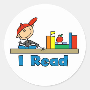 I Read Classic Round Sticker