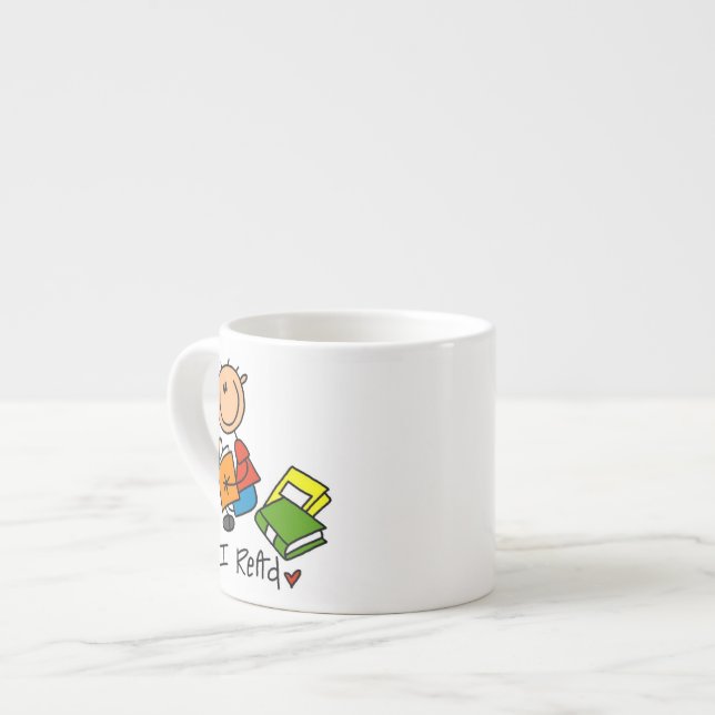 I Read Espresso Cup (Front Left)