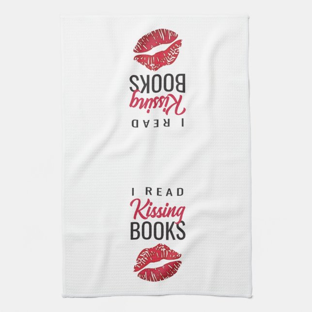 I Read Kissing Books Kitchen Towel (Vertical)