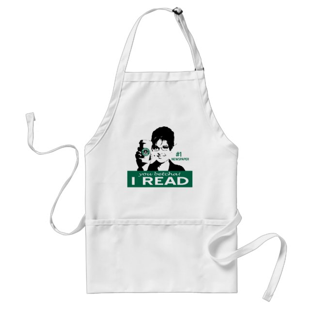 I Read Papers Apron (Front)