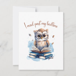 I read past my bedtime card