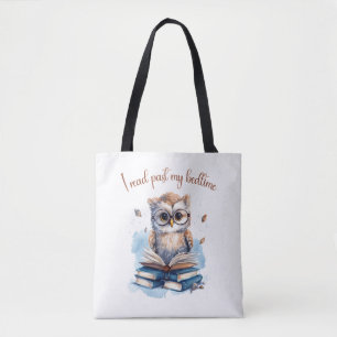 I read past my bedtime tote bag