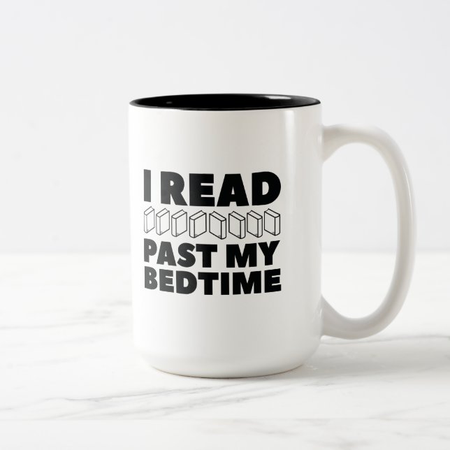 I Read Past My Bedtime Two-Tone Coffee Mug (Right)