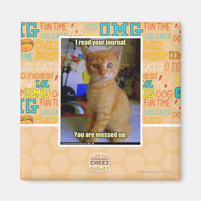 I read your journal magnet (Front)