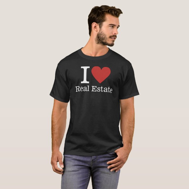 I ❤️ Real Estate CUSTOM Men's T-Shirt (Front Full)
