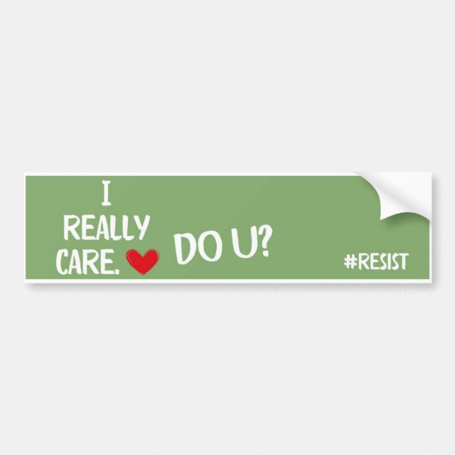 I Really Care car magnet Bumper Sticker (Front)