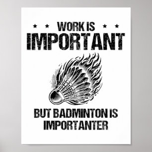 I Really Like Badminton Player Shuttle  Poster