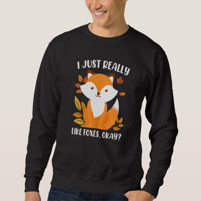 I really like foxes fox children  1 sweatshirt (Front)