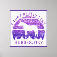 I Really Like Horses in Purple