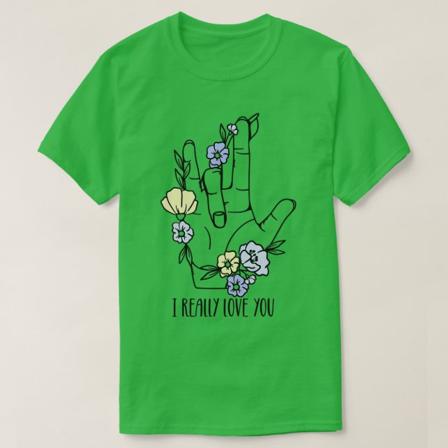 I really love you hand sign T-Shirt (Design Front)