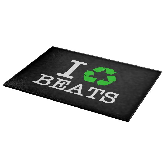 I Recycle Beats Cutting Board (Corner)