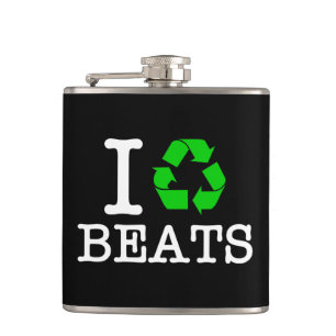 I Recycle Beats Hip Flask