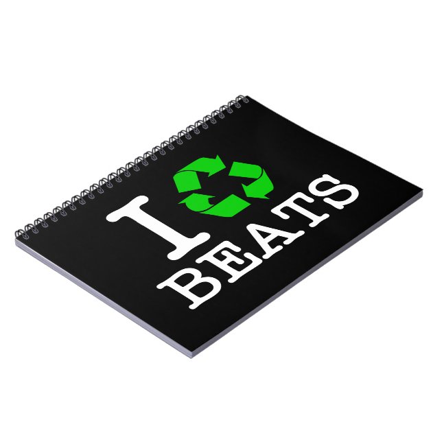 I Recycle Beats Spiral Notebook (Left Side)