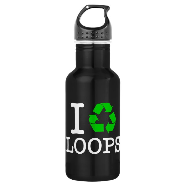 I Recycle Loops 532 Ml Water Bottle (Front)