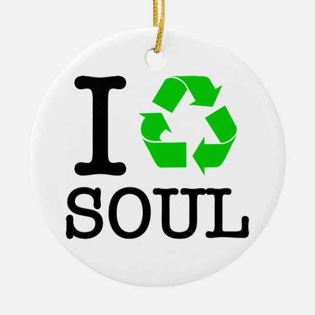 I Recycle Soul Ceramic Tree Decoration (Front)