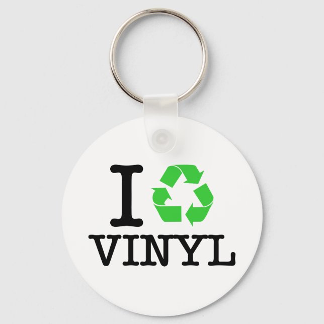 I Recycle Vinyl Key Ring (Front)