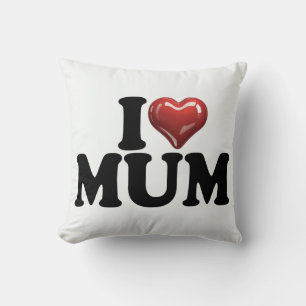 I red glossy heart MUM mother's day mum birthday  Cushion