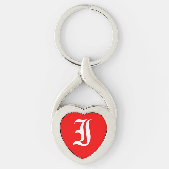 "I" Red Heart Keychain (Front)