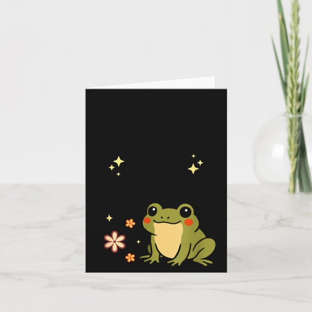 I Refuse To Lose My Whimsy – Cute Frog Quote Funny Card (Front)