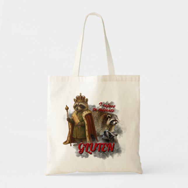 I Refuse To Tolerate Gluten funny meme bag (Front)