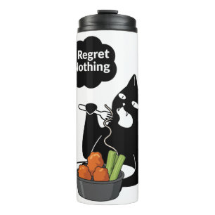 I Regret Nothing” Cat Eating Tea mug