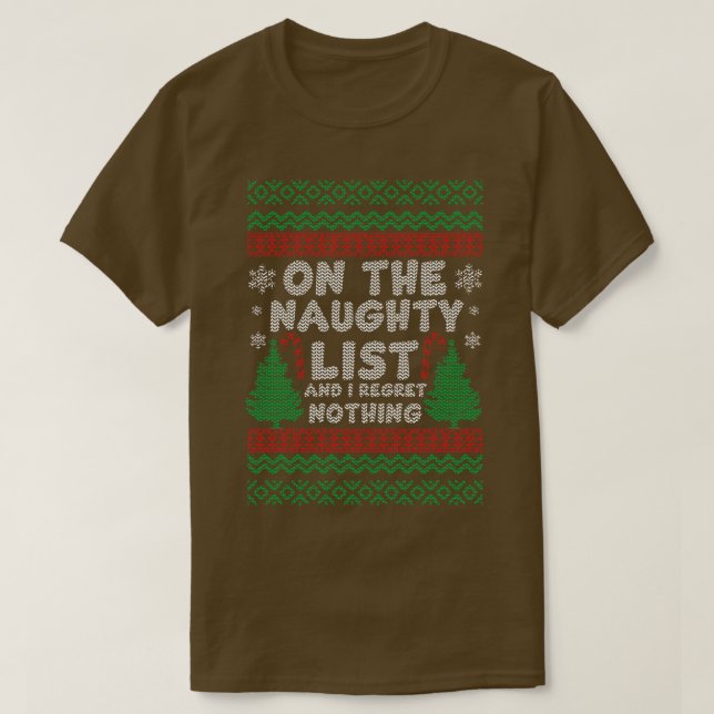 I Regret Nothing Family Christmas Sweaters (Design Front)