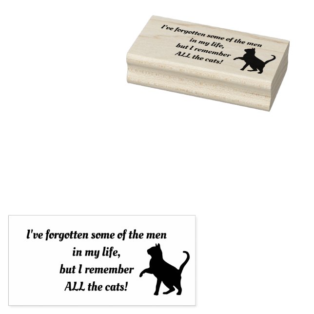 I Remember All the Cats Rubber Stamp (Stamped)