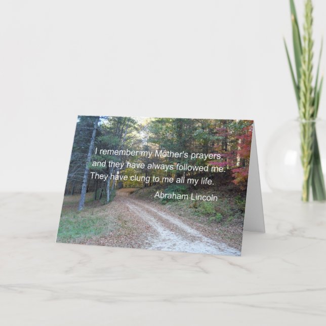I remember my Mother's prayers... Card (Front)