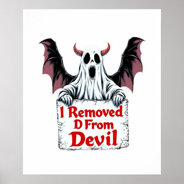 I Removed D from Devil – Dark Fantasy Gothic Poster (Front)