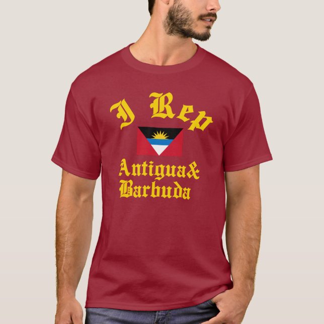 I rep Antigua and Barbuda T-Shirt (Front)