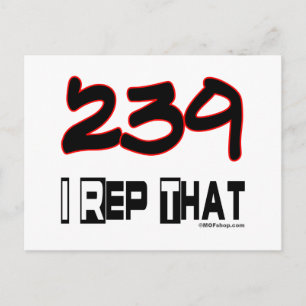 I Rep That 239 Area Code Postcard