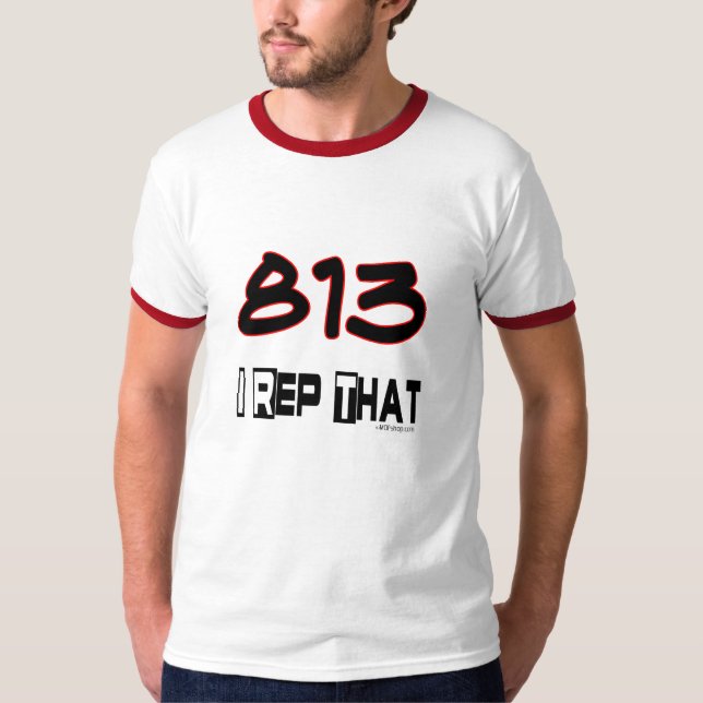 I Rep That 813 Area Code T-Shirt (Front)