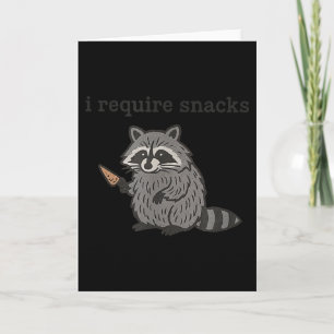 I Require Snacks Racoon Shirt Men Women Funny Rac Card
