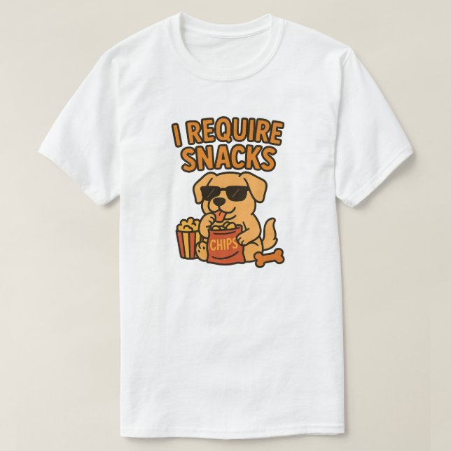 I REQUIRE SNACKS T-Shirt (Design Front)