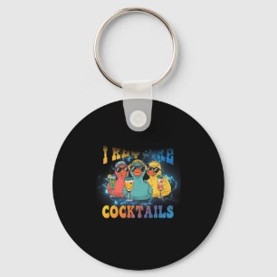 I Require Tails Cruise Duck Drinking Vacation Humo Key Ring