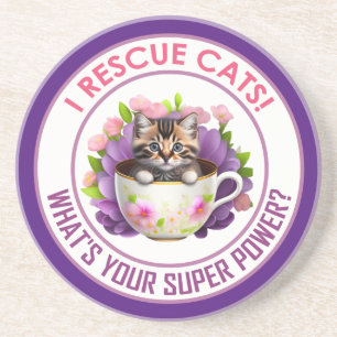 I RESCUE CATS! COASTER