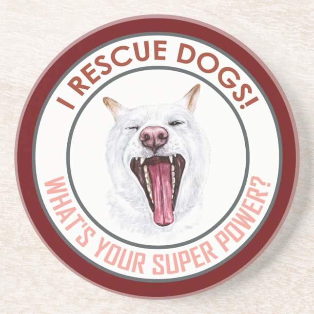 I RESCUE DOGS! COASTER (Front)