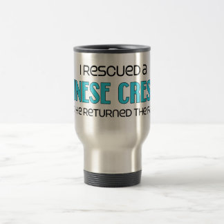 I Rescued a Chinese Crested (Male Dog) Travel Mug