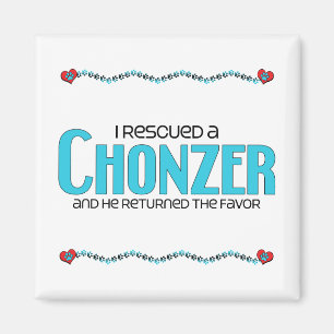 I Rescued a Chonzer (Male) Dog Adoption Design Magnet
